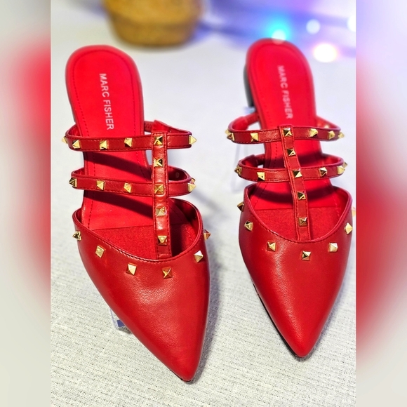 Marc Fisher Shoes - Marc Fisher Red Slides